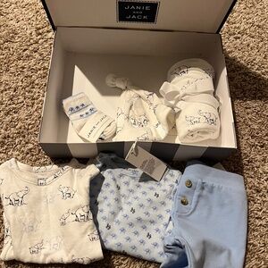Janie & Jack elephant print newborn boy collection